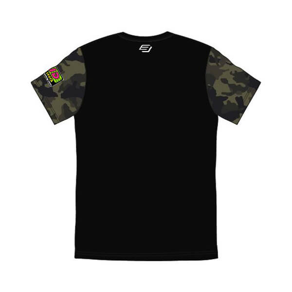 t shirt bud racing dynamic camo noir 2023 homme