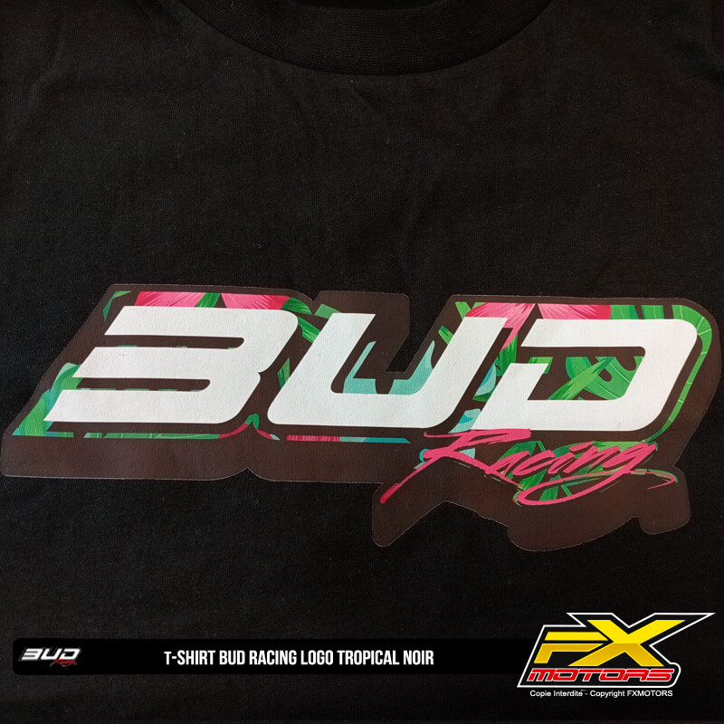 t shirt bud racing logo tropical noir 2023 fxmotors