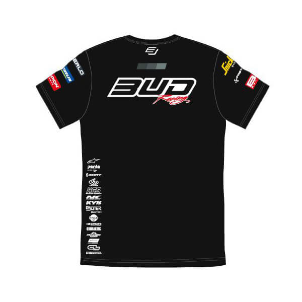 t shirt bud racing team gris 2023 dos