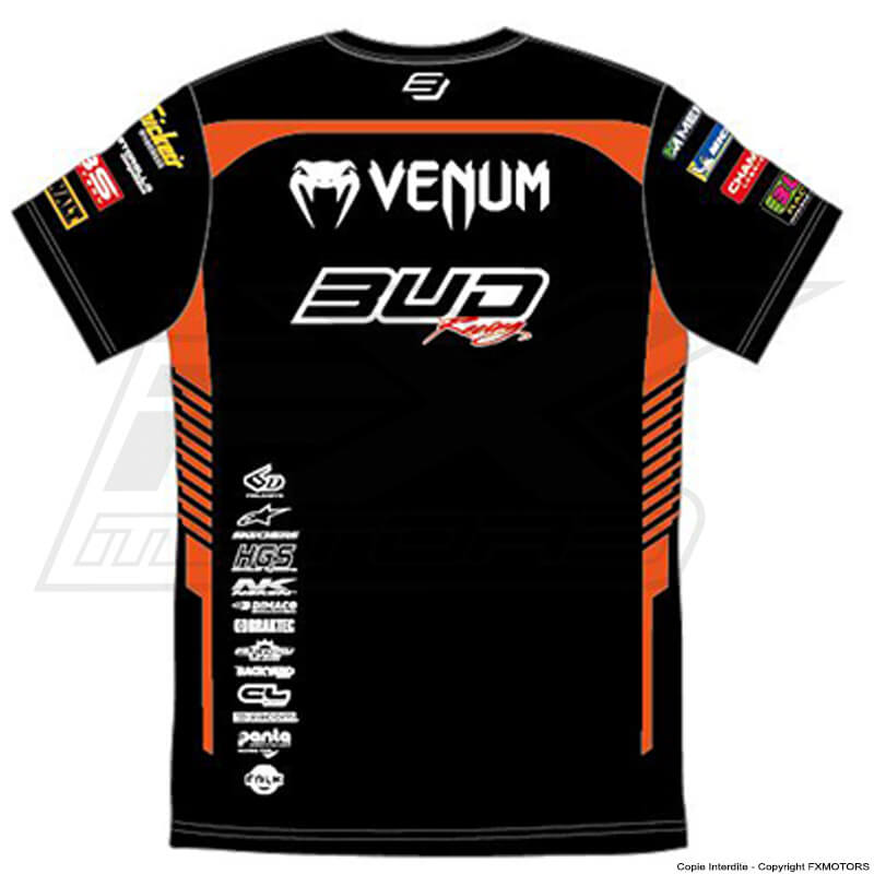 t shirt bud racing venom orange cross 25