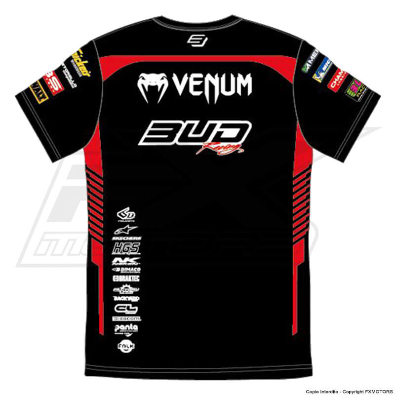 t shirt bud racing venom rouge cross 25