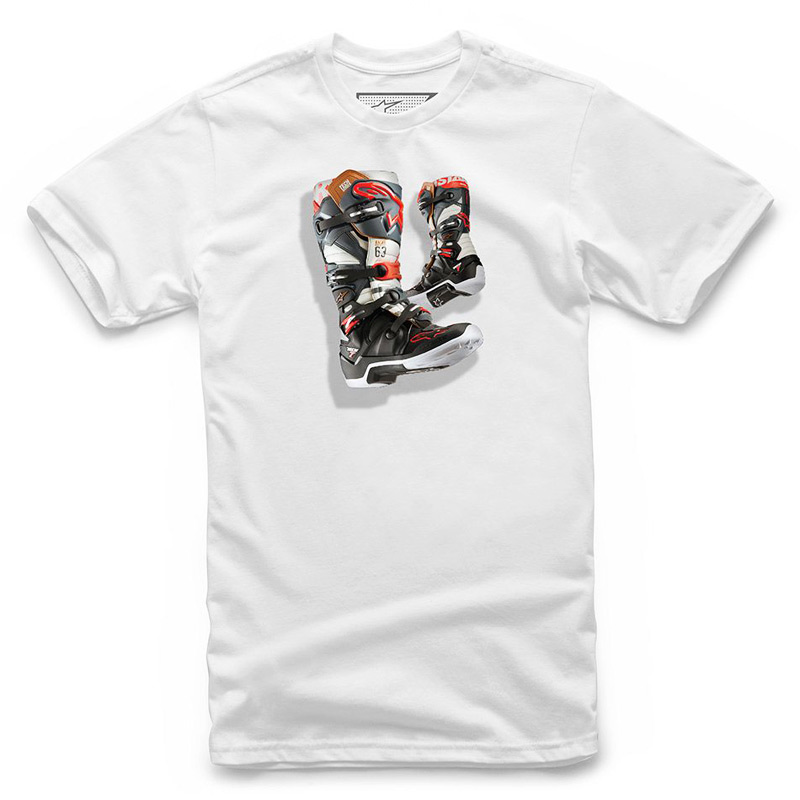 t shirt enfant alpinestars tech 7 bottes blanc 2019