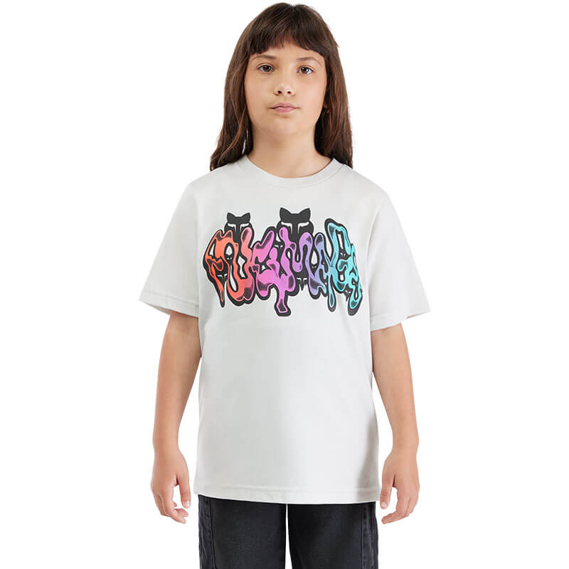 t shirt enfant fox racing future gris