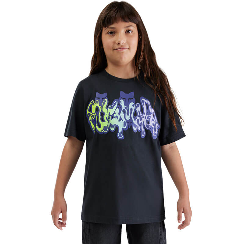 t shirt enfant fox racing future noir