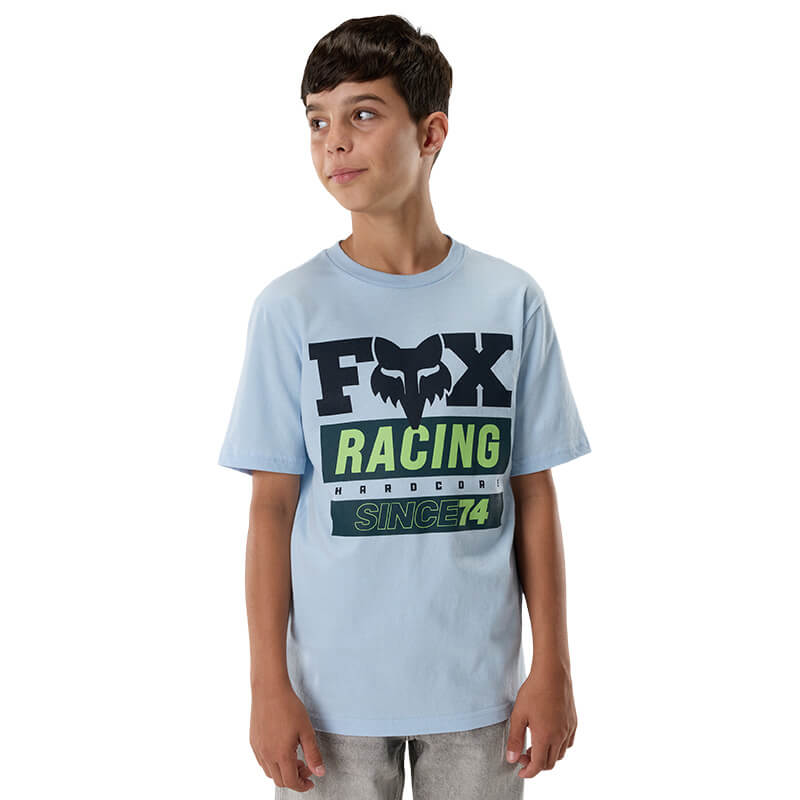t shirt enfant fox racing since74 bleu 27 cross