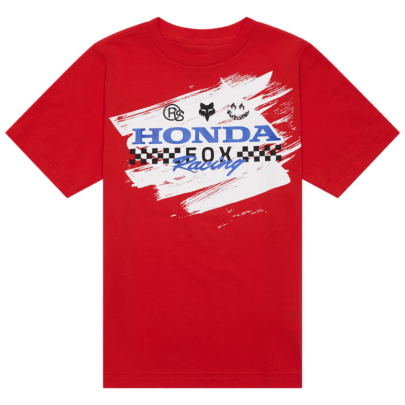 t shirt enfant fox racing x honda rouge 2025