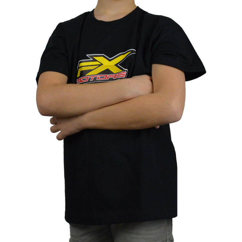 t shirt enfant fxmotors noir 19 motocross