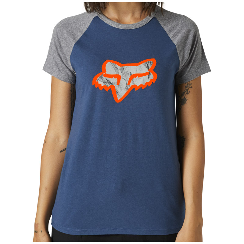 t shirt femme fox karrera raglan 2022 bleu sportswear