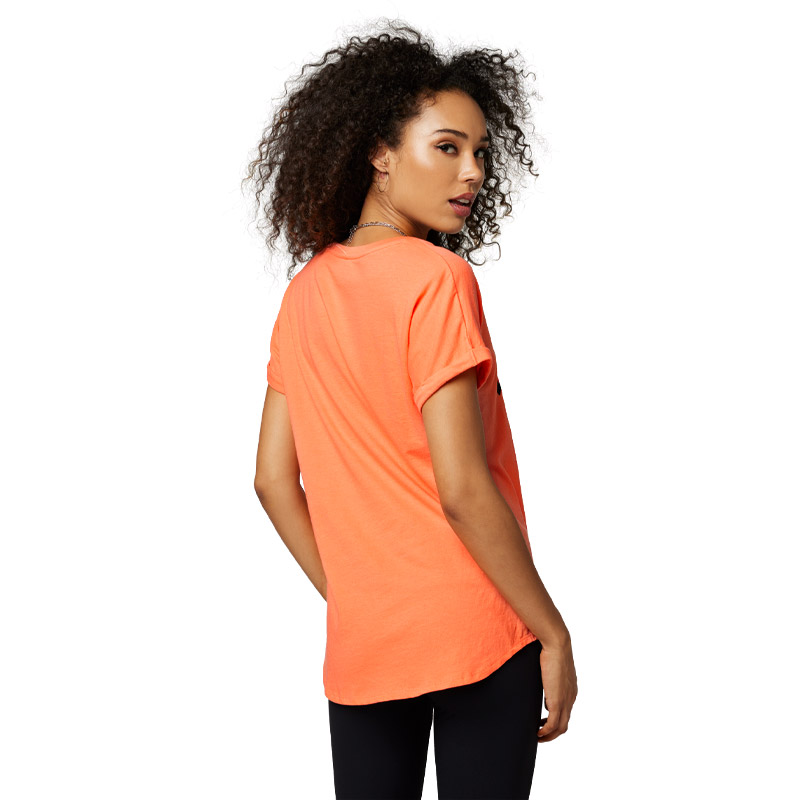 t shirt femme fox racing boundary mc 2023 orange motocross