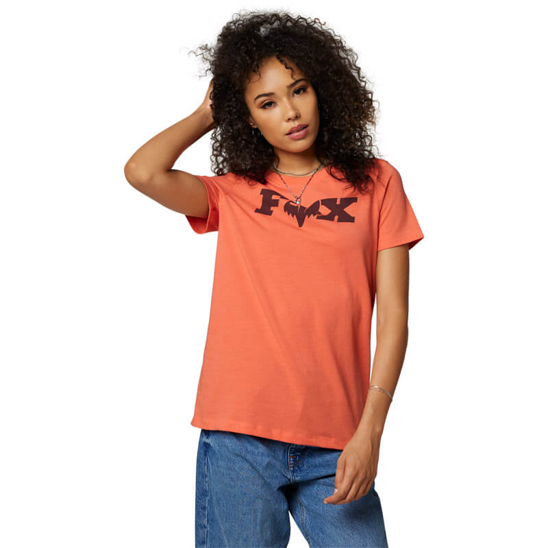 t shirt femme fox racing bracer 2023 orange motocross