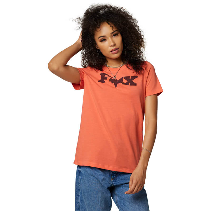 t shirt femme fox racing bracer 2023 orange motocross