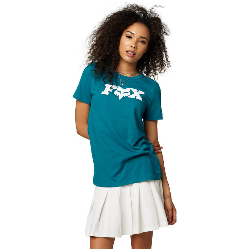 t shirt femme fox racing bracer 2023 turquoise motocross