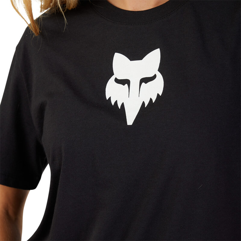 t shirt femme fox racing head noir blanc 2023 cross