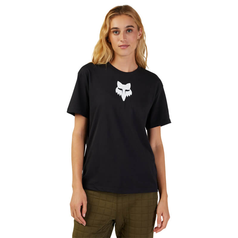 t shirt femme fox racing head noir blanc 2023 mx