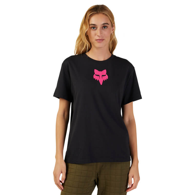 t shirt femme fox racing head noir rose 2023 cross