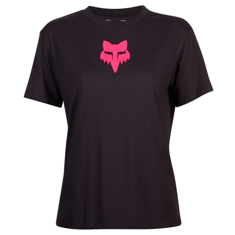 t shirt femme fox racing head noir rose 2023