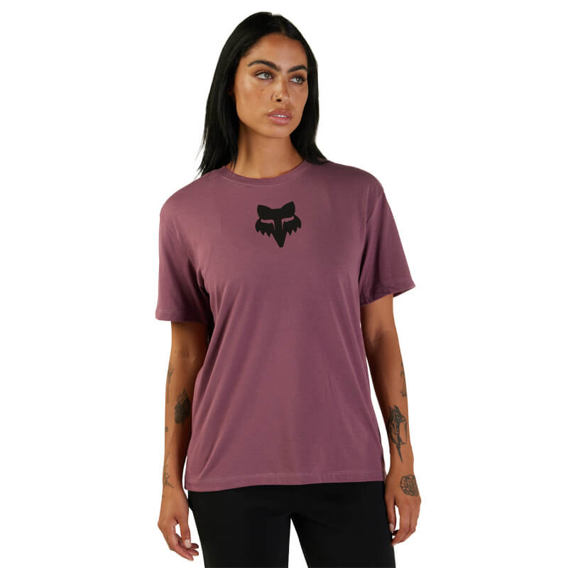 t shirt femme fox racing head noir violet 2023 mx destockage