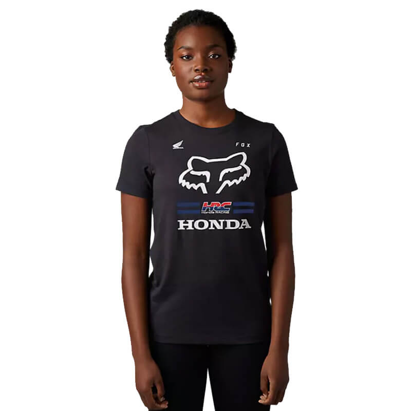 t shirt femme fox racing honda x noir 2023