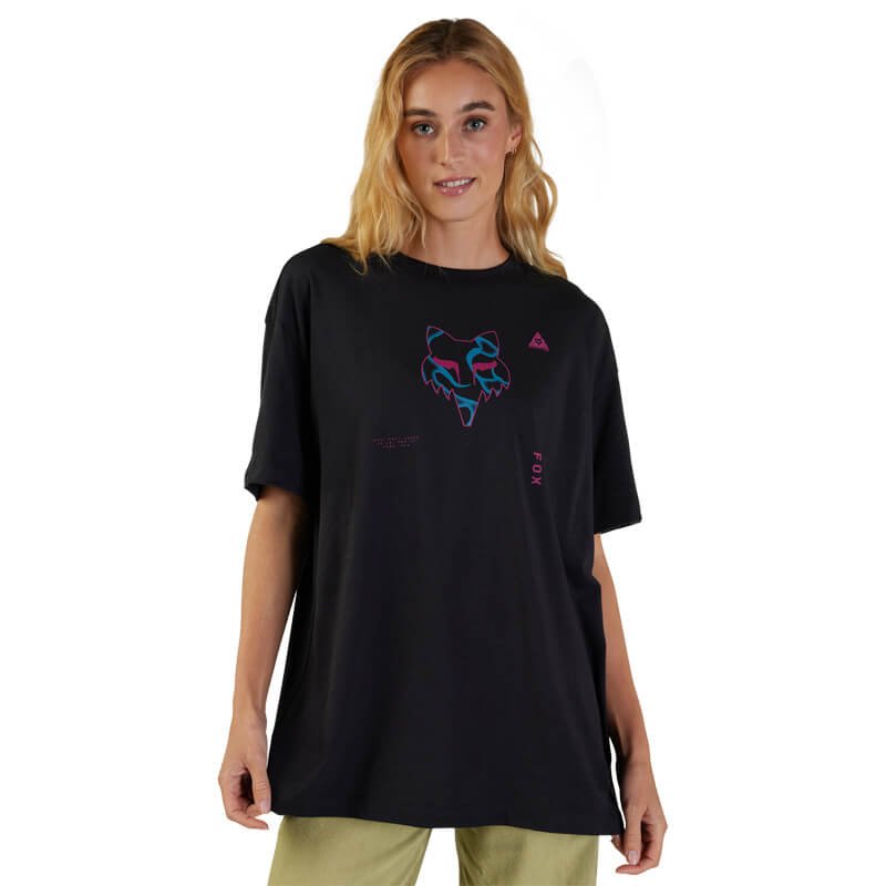 t shirt femme fox racing withered noir 2023 head