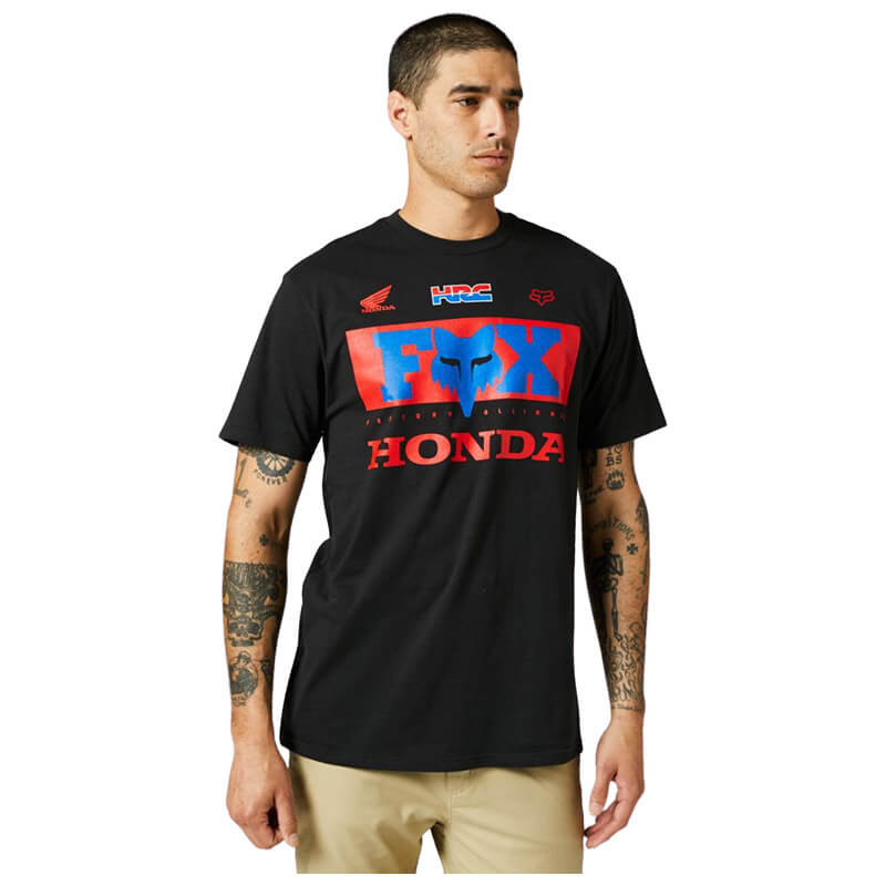 t shirt fox honda premium 2022 noir sportswear