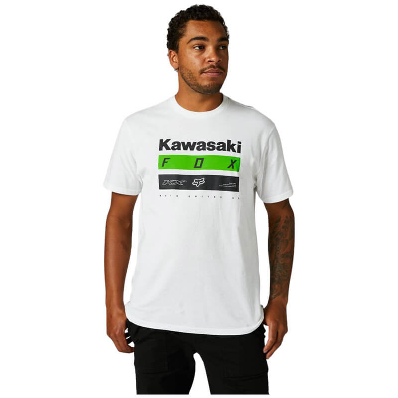 t shirt fox kawi stripes premium 2022 blanc cross