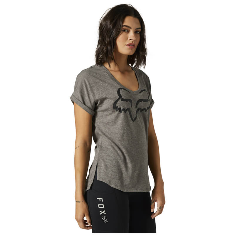 t shirt fox racing boundary femme 2022 gris chine motocross