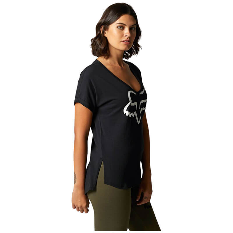 t shirt fox racing boundary femme 2022 noir blanc sportswear