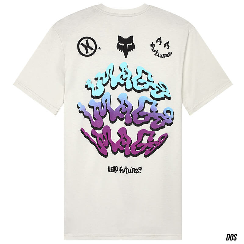 t shirt fox racing future gris 2025 dos