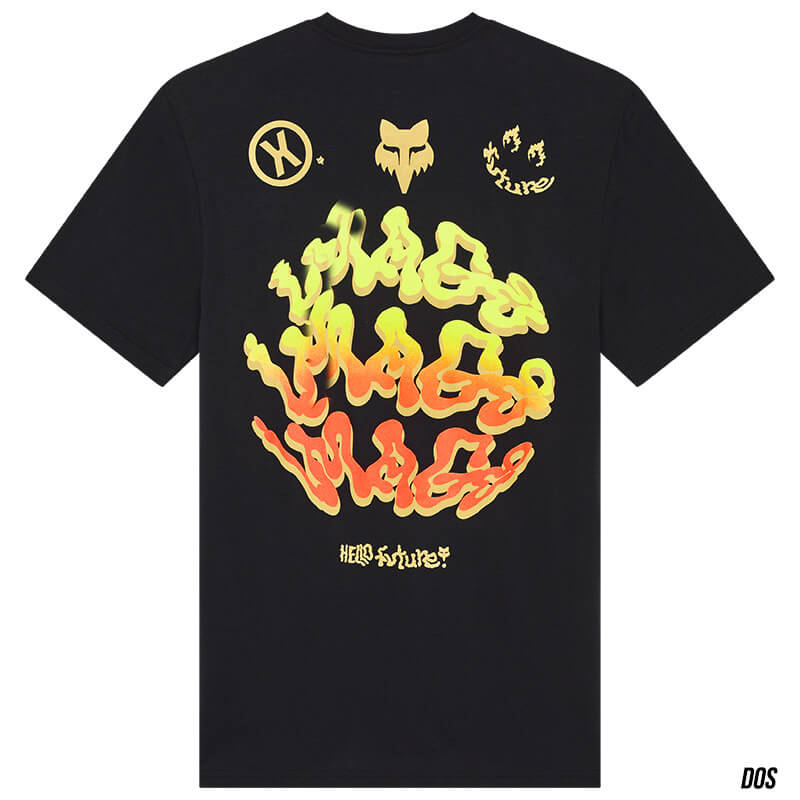 t shirt fox racing future noir 2025 dos