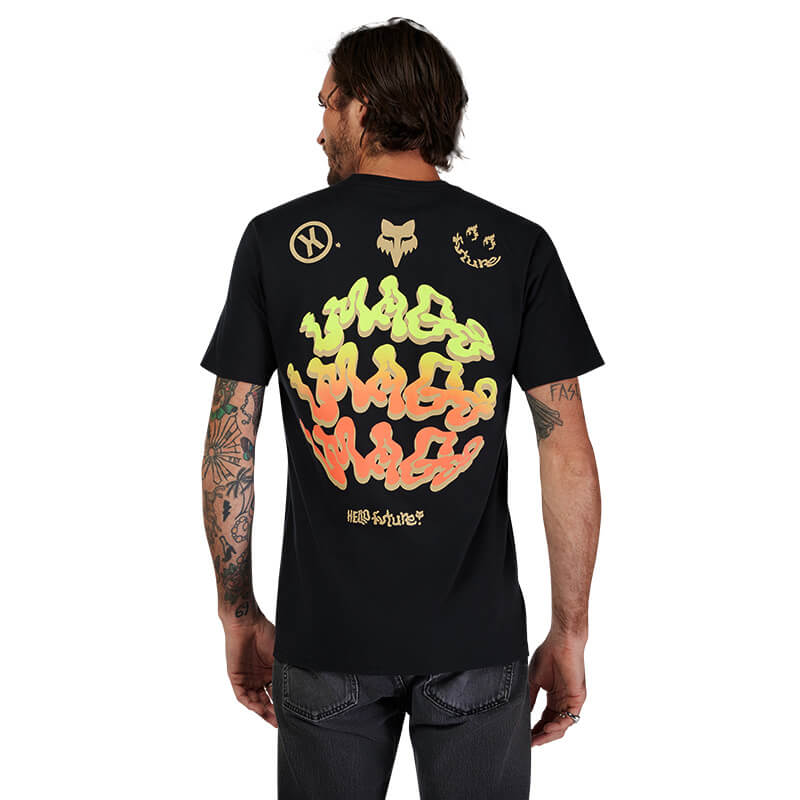 t shirt fox racing future noir 2025 homme