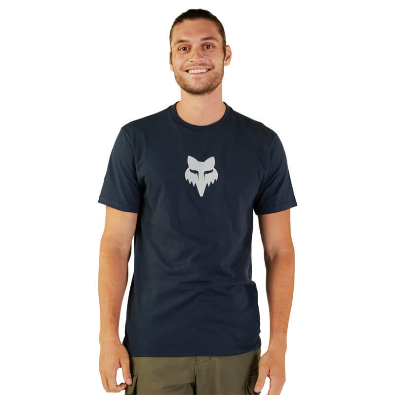 t shirt fox racing head bleu 2023 homme