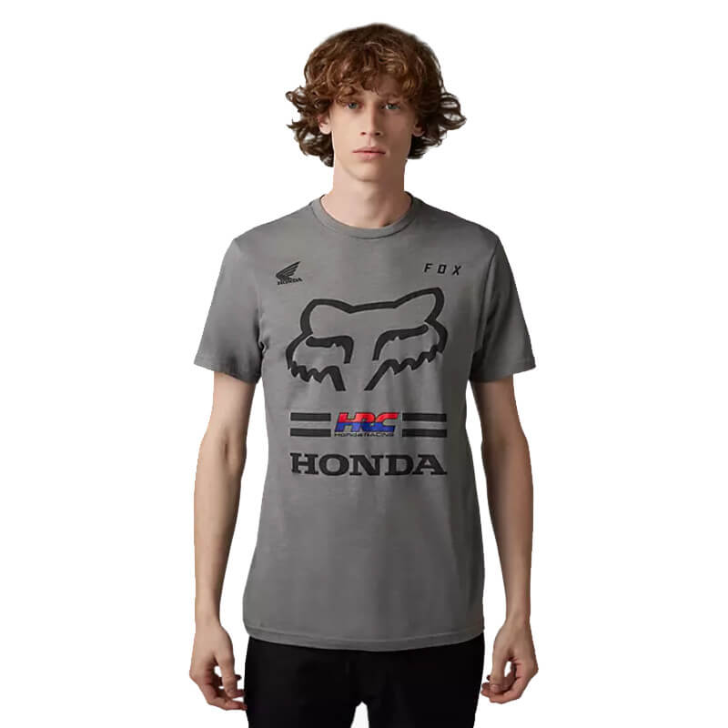 t shirt fox racing honda 2 gris 2023