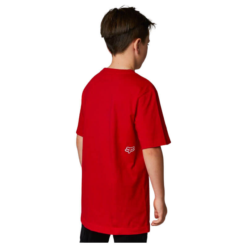 t shirt fox racing honda enfant 2022 rouge dos