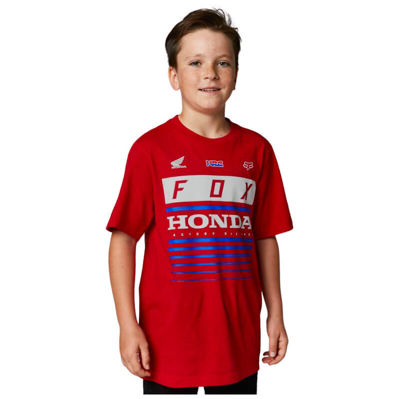 t shirt fox racing honda enfant 2022 rouge mx