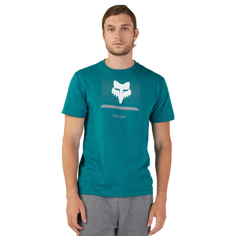 t shirt fox racing optical bleu 2023 homme