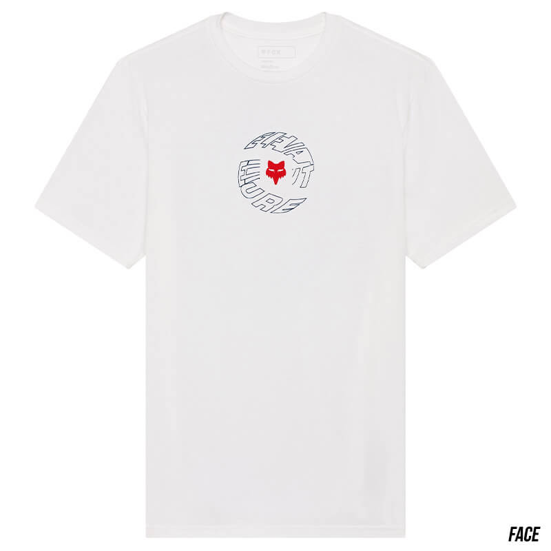 t shirt fox racing spiral blanc 2025 face