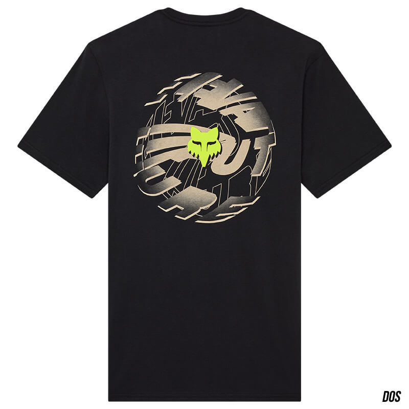 t shirt fox racing spiral noir 2025 homme dos
