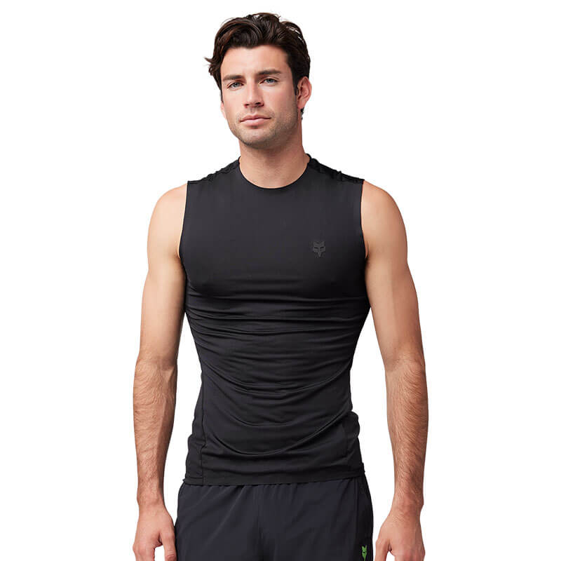 t shirt fox racing tecbase sans manches homme logo sous maillot
