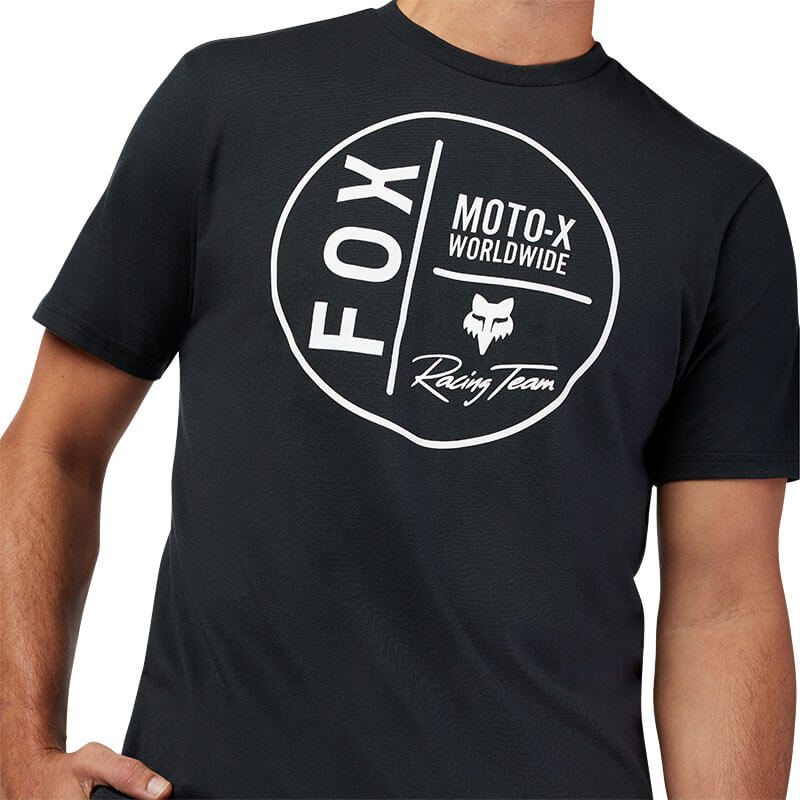 t shirt fox racing worldwide noir sx