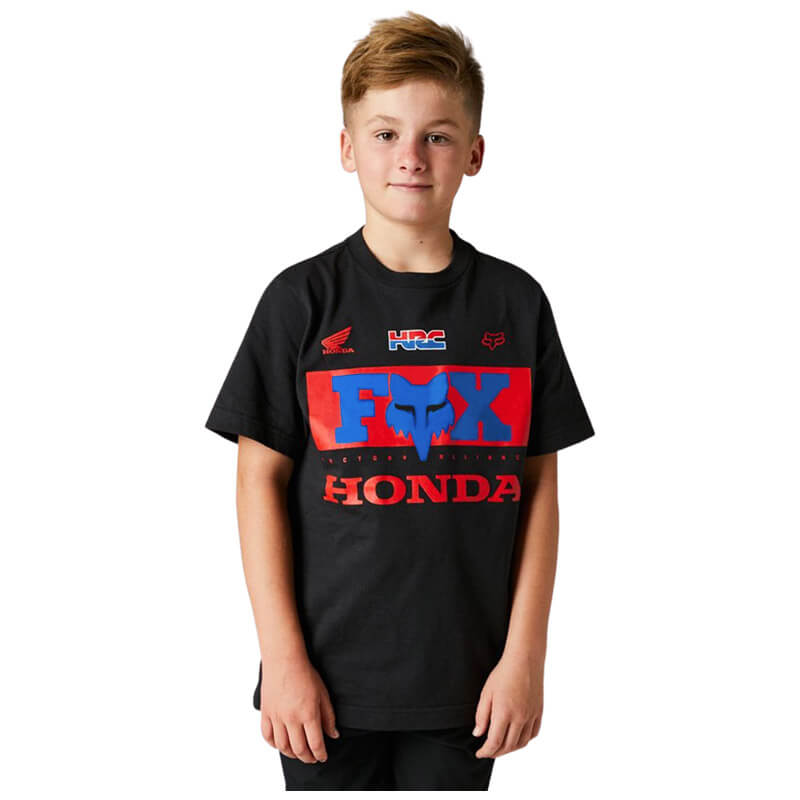 t shirt kid fox honda 2022 noir sportwear