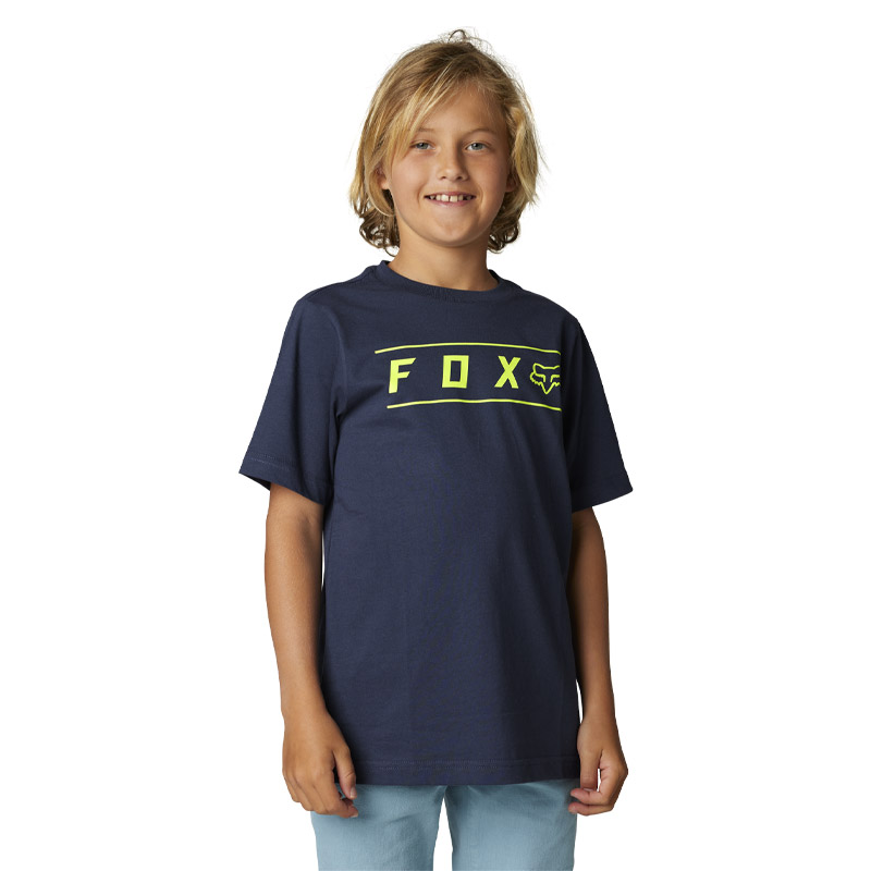 t shirt kid fox pinnacle 2023 bleu motocross