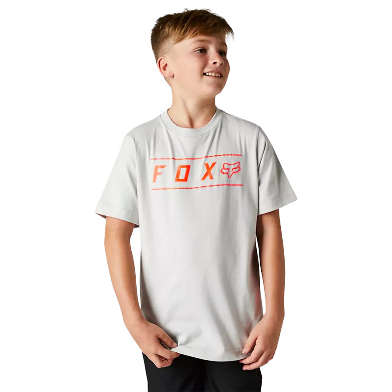 t shirt kid fox pinnacle 2023 gris motocross
