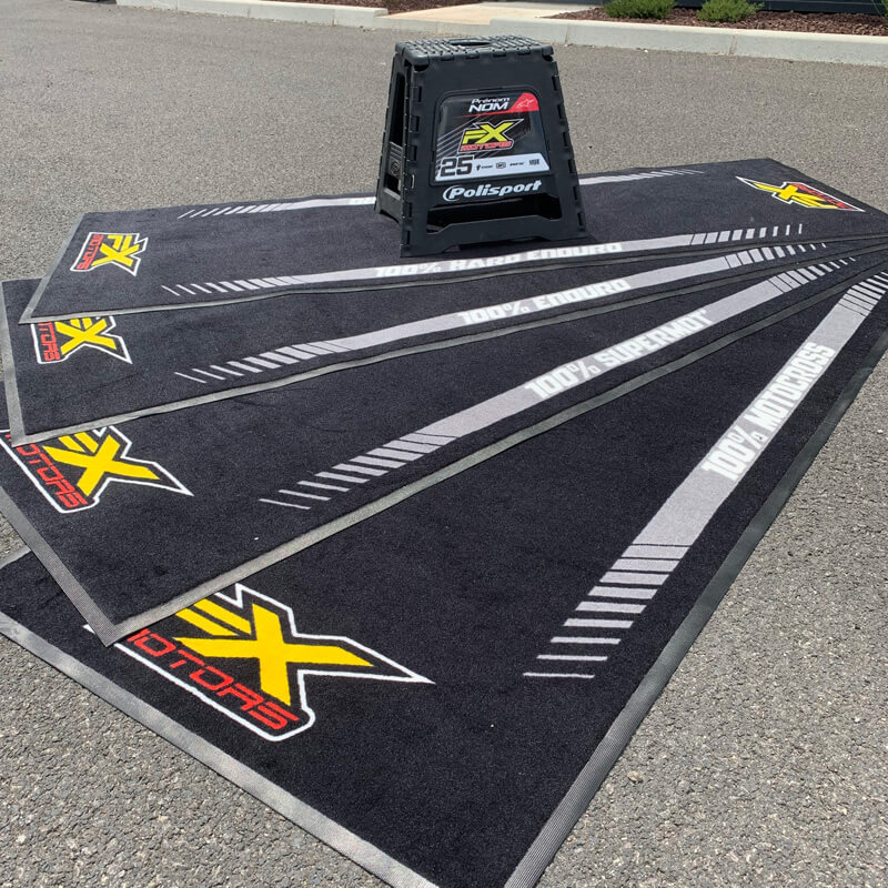 tapis sol fxmotors logo motocross