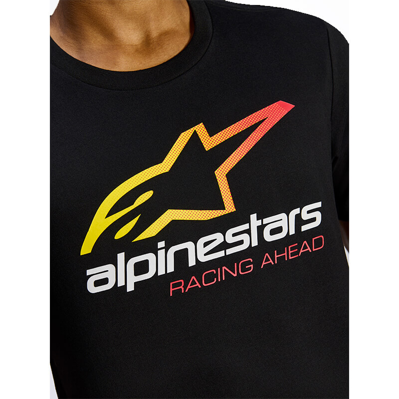 tee shirt alpinestars aligned noir motocrss