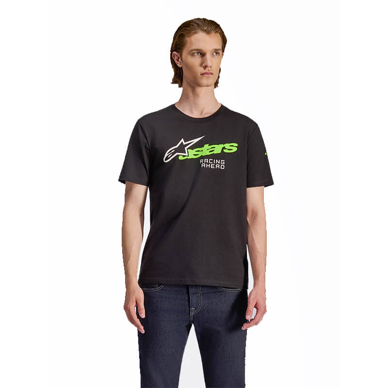 tee shirt alpinestars noir vert entitle motocross