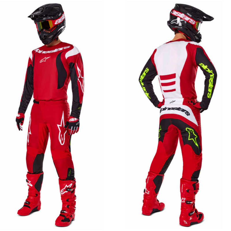 tenue alpinestars fluid haul rouge 2025 cross