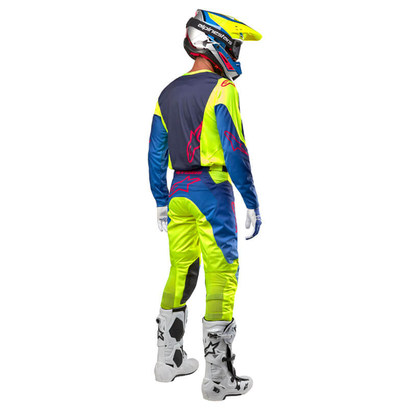 tenue alpinestars racer hoen 2024 jaune fluo fxmotors cross