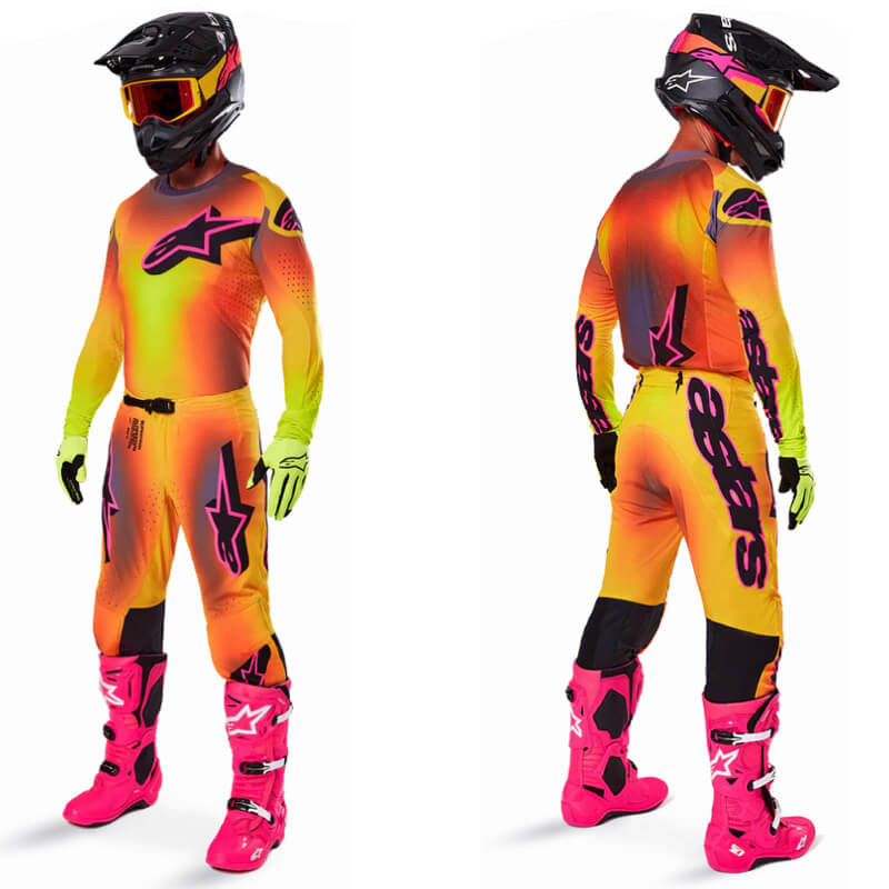 tenue alpinestars supertech lipan jaune 2025 motocross