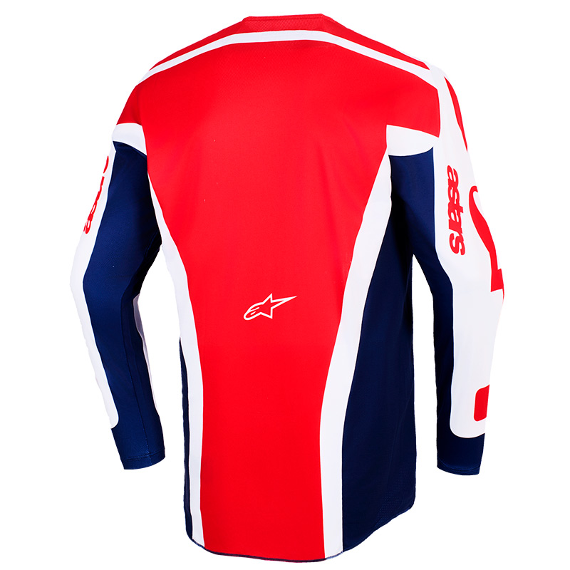 tenue alpinestars supertech racer riway 2026 maillot bleu blanc rouge