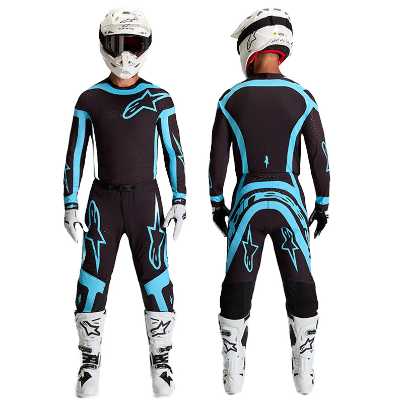 tenue alpinestars supertech vesta noir turquoise 27